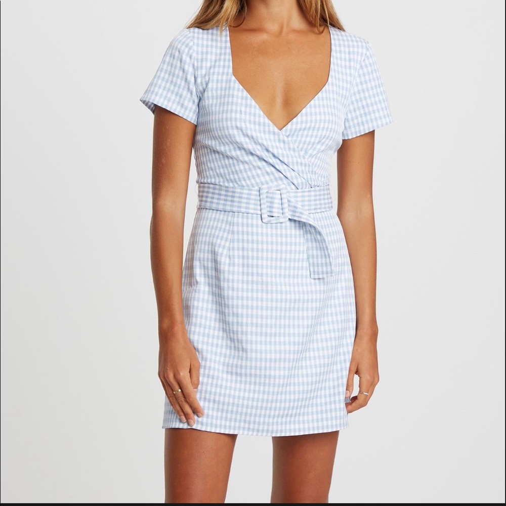Light blue gingham dress by Calli (Australian)